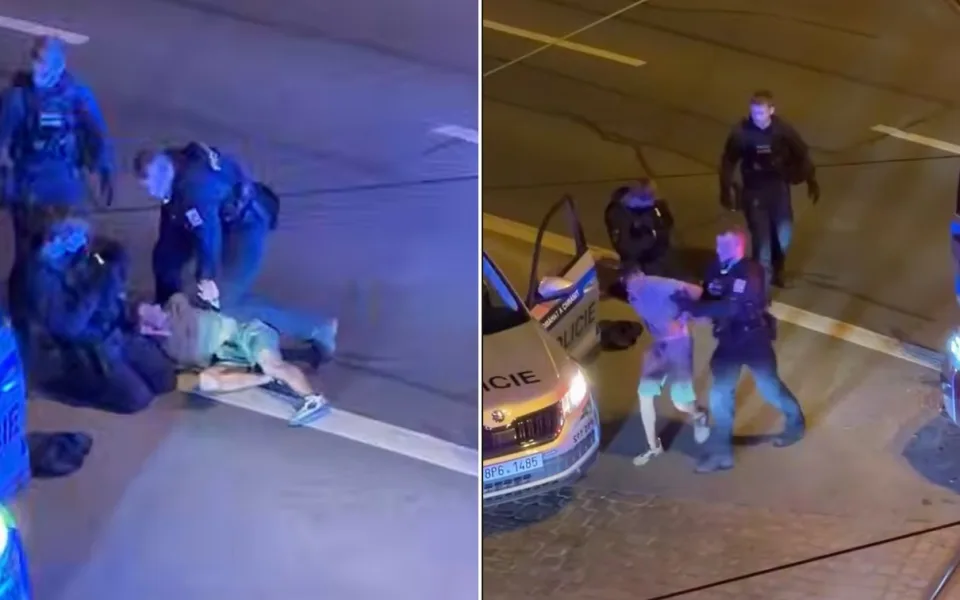 Video zachytilo policejní zákrok v centru Plzně