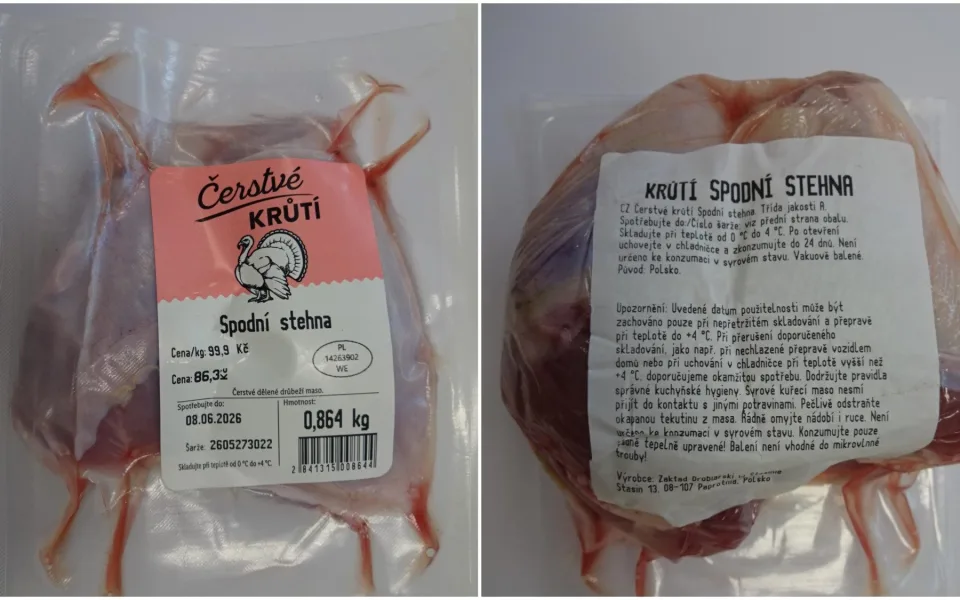 Známý obchod prodával polské maso se salmonelou, zjistila inspekce