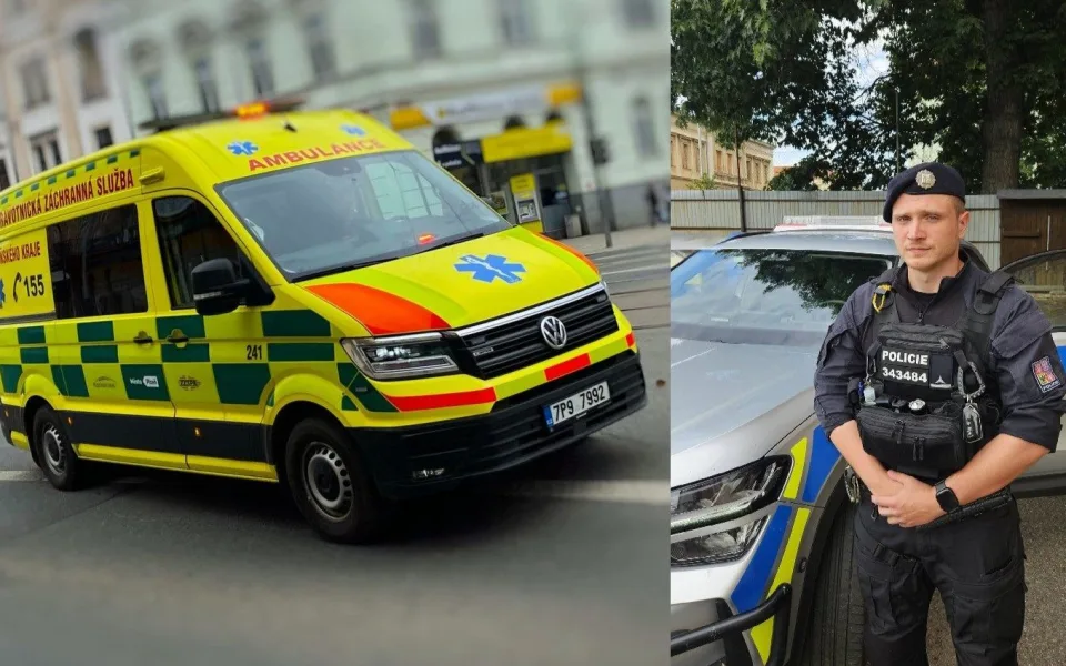 Policista Lukáš Pěnička zachraňoval život ženy v době, kdy byl mimo službu